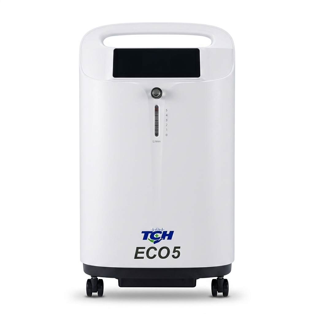 Home oxygen concentrator in a residential setting